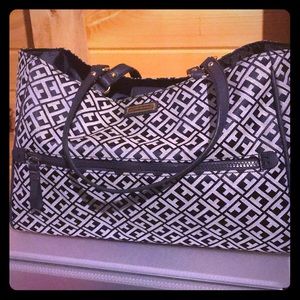 Brand new Tommy Hilfiger navy blue printed handbag